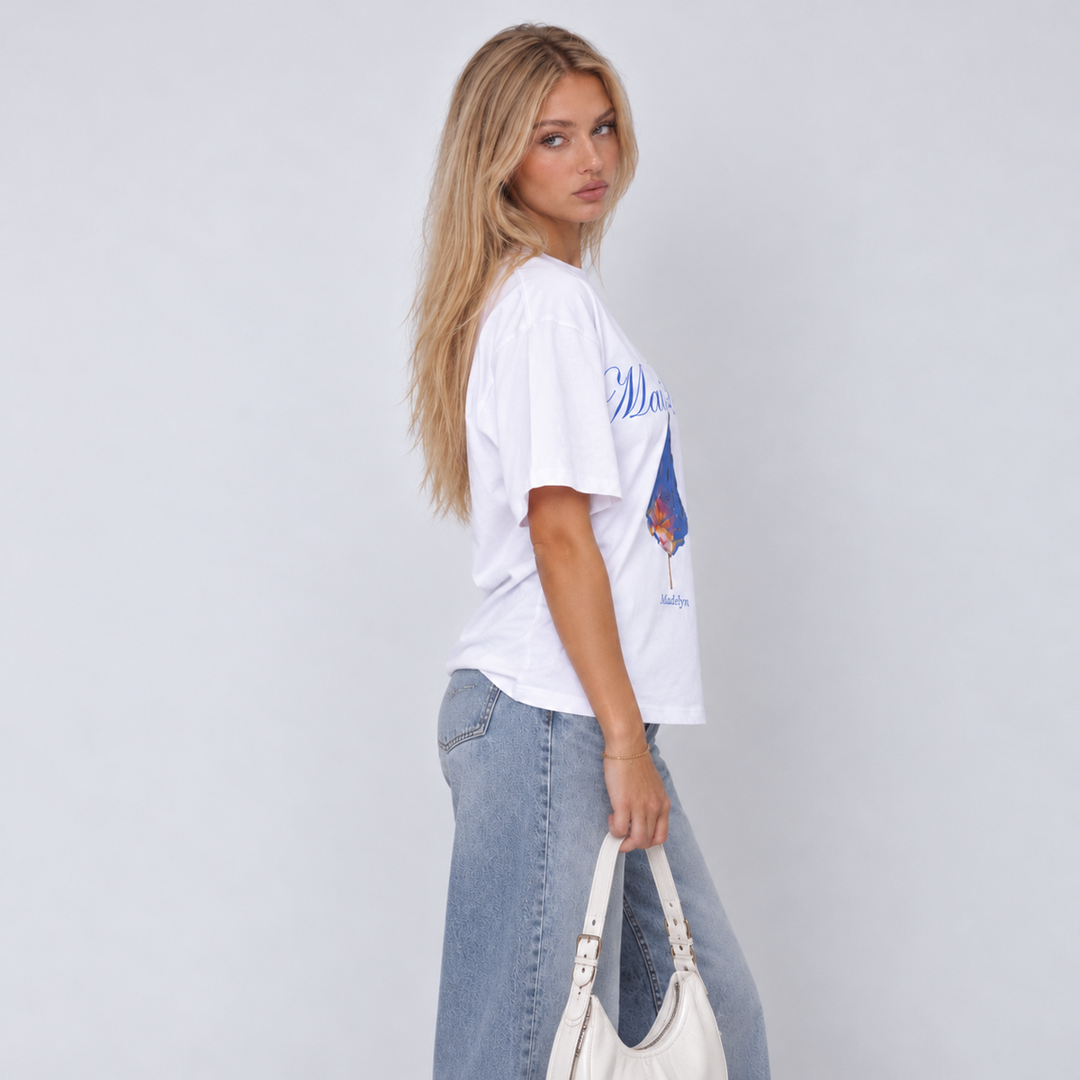 BURNING FLOWER WHITE TEE