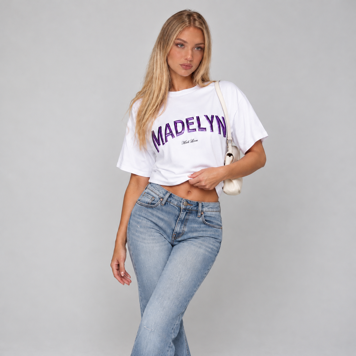 MADELYN 3D WHITE TEE