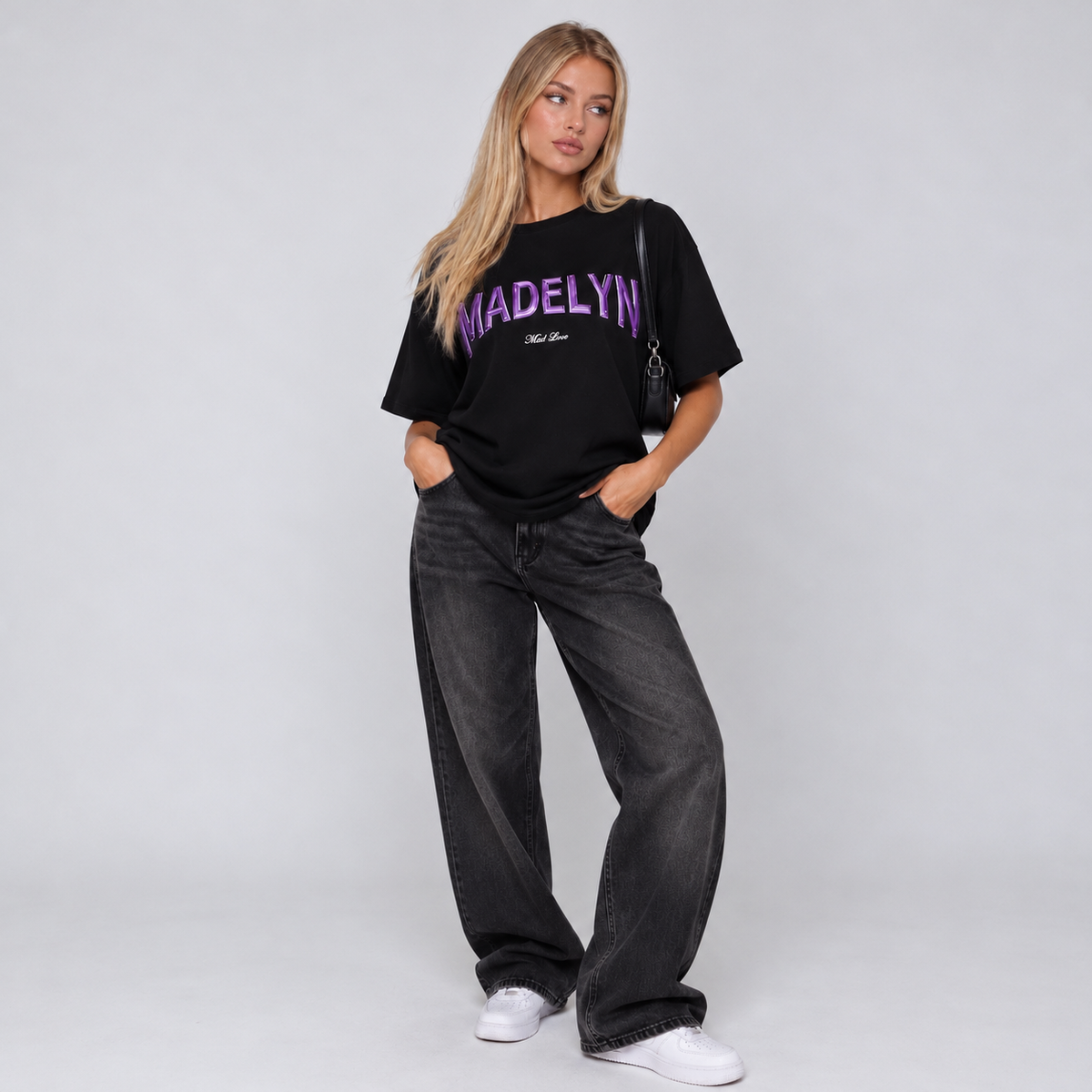 MADELYN 3D BLACK TEE