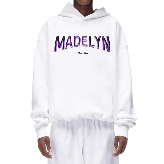 MADELYN 3D WHITE HOODIE