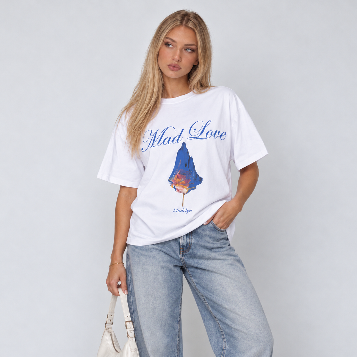 BURNING FLOWER WHITE TEE