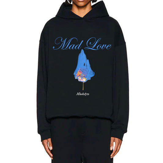 BURNING FLOWER BLACK HOODIE