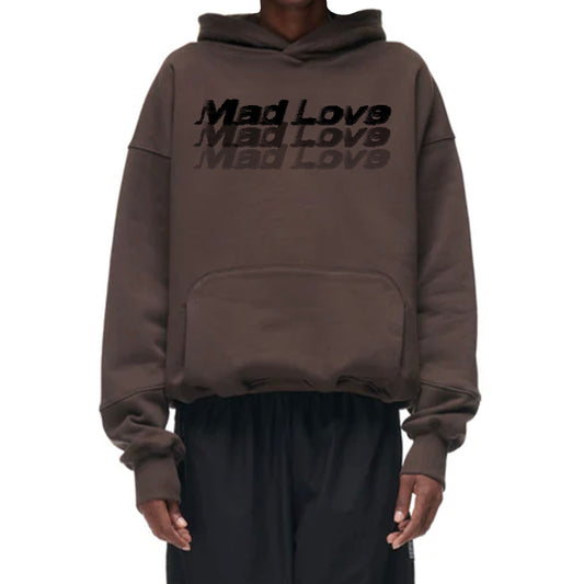 MAD LOVE HOODIE BROWN